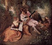 Jean antoine Watteau Antoine Watteau oil painting on canvas